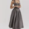 Coquette Smoke halter midi-jurk
