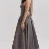 Coquette Smoke halter midi-jurk