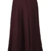 Cora rijkbruine midi-rok met plooien