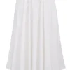 Cora witte midi-rok met plooien