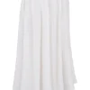 Cora witte midi-rok met plooien
