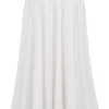 Cora witte midi-rok met plooien