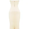 Costanza Vintage crèmekleurige maxi-jurk