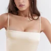 Costanza Vintage crèmekleurige maxi-jurk