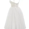 Countess French Dove Tulle Midi-jurk