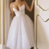 Countess French Dove Tulle Midi-jurk