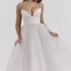 Countess French Dove Tulle Midi-jurk