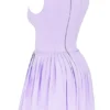 Cupid Orchid geplooide katoenen mini-jurk