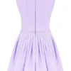 Cupid Orchid geplooide katoenen mini-jurk