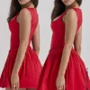 Cupid Scarlet geplooide mini-jurk
