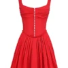 Cupid Scarlet geplooide mini-jurk