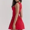 Cupid Scarlet geplooide mini-jurk