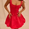 Cupid Scarlet geplooide mini-jurk