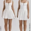 Cupid witte geplooide mini-jurk
