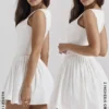 Cupid witte geplooide mini-jurk