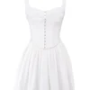 Cupid witte geplooide mini-jurk