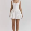 Cupid witte geplooide mini-jurk