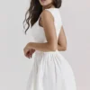 Cupid witte geplooide mini-jurk