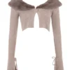 Dahlia beige kasjmier Vesten
