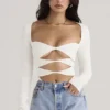 Danica witte Body’s met uitsnijdingen