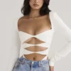 Danica witte Body’s met uitsnijdingen