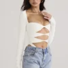 Danica witte Body’s met uitsnijdingen