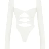 Danica witte Body’s met uitsnijdingen
