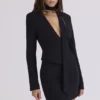 Danya Zwart Crêpe Zandloper Korsetten Top