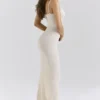 Dara Ecru Rose Maxi-jurk met borduursels