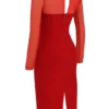 Darcy Scarlet Plunge Midi-jurk