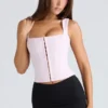 De Balconette Roze Getailleerde Korsetten Top