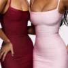 De Body roze bandage mini-jurk