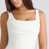 De Drape Neck Ivory Korsetten Top