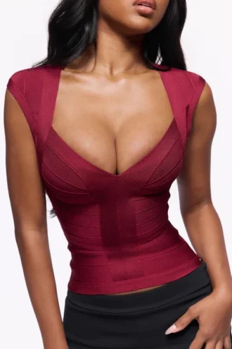 De Icon Wine Bandage Top