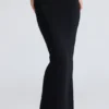 De Maxi Black Panelled Bodycon-rok
