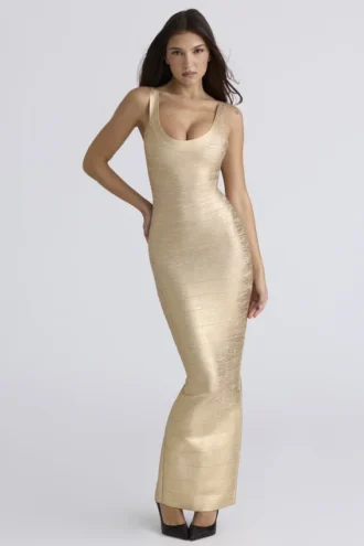 De OG Gold Bandage Maxi Jurk