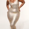 De OG Gold Bandage Maxi Jurk