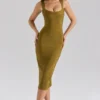 De OG Olive Midi Bandage Jurk