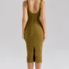 De OG Olive Midi Bandage Jurk