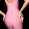 De OG Pink Icing Mini Bandage Jurk