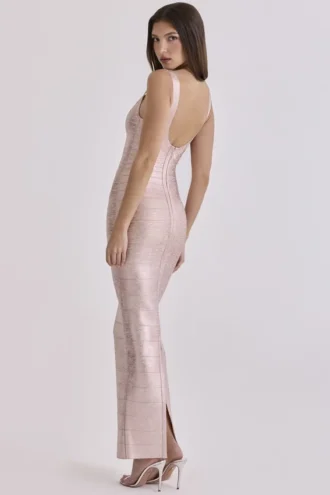 De OG Rosé Bandage Maxi-jurk – Limited Edition