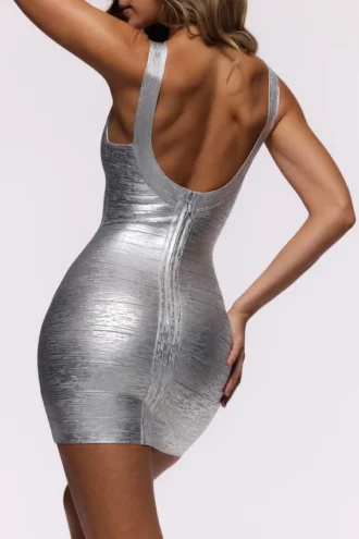 De OG Silver Bandage Mini Jurk – Limited Edition