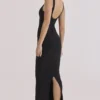De OG zwarte bandage maxi-jurk