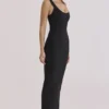 De OG zwarte bandage maxi-jurk