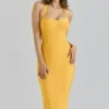 De Sculpt Orange Sherbet midi-bandagejurk