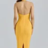 De Sculpt Orange Sherbet midi-bandagejurk