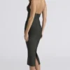 De Supermodel Emerald halternek bandage midi-jurk