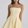 Dolly Lemon katoenen mini-zomerjurk met uitlopende rok