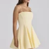 Dolly Lemon katoenen mini-zomerjurk met uitlopende rok