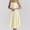 Dolly Lemon Stretch Katoen A-lijn Midi Zomerjurk